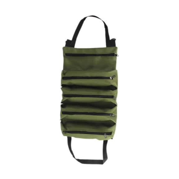 koolsoo Electrician Tool Bag Tool Roll up Bag Large Capacity Multiuse Thickened Storage Case Multi Pockets for Electricians Carpenter Green