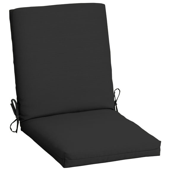 Mainstays 37" L x 19.5" W Black 1 Piece Rectangle Outdoor Chair Cushion
