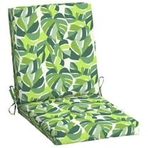 Mainstays 37" L x 19.5" W Green Monstera 1 Piece Rectangle Outdoor Chair Cushion