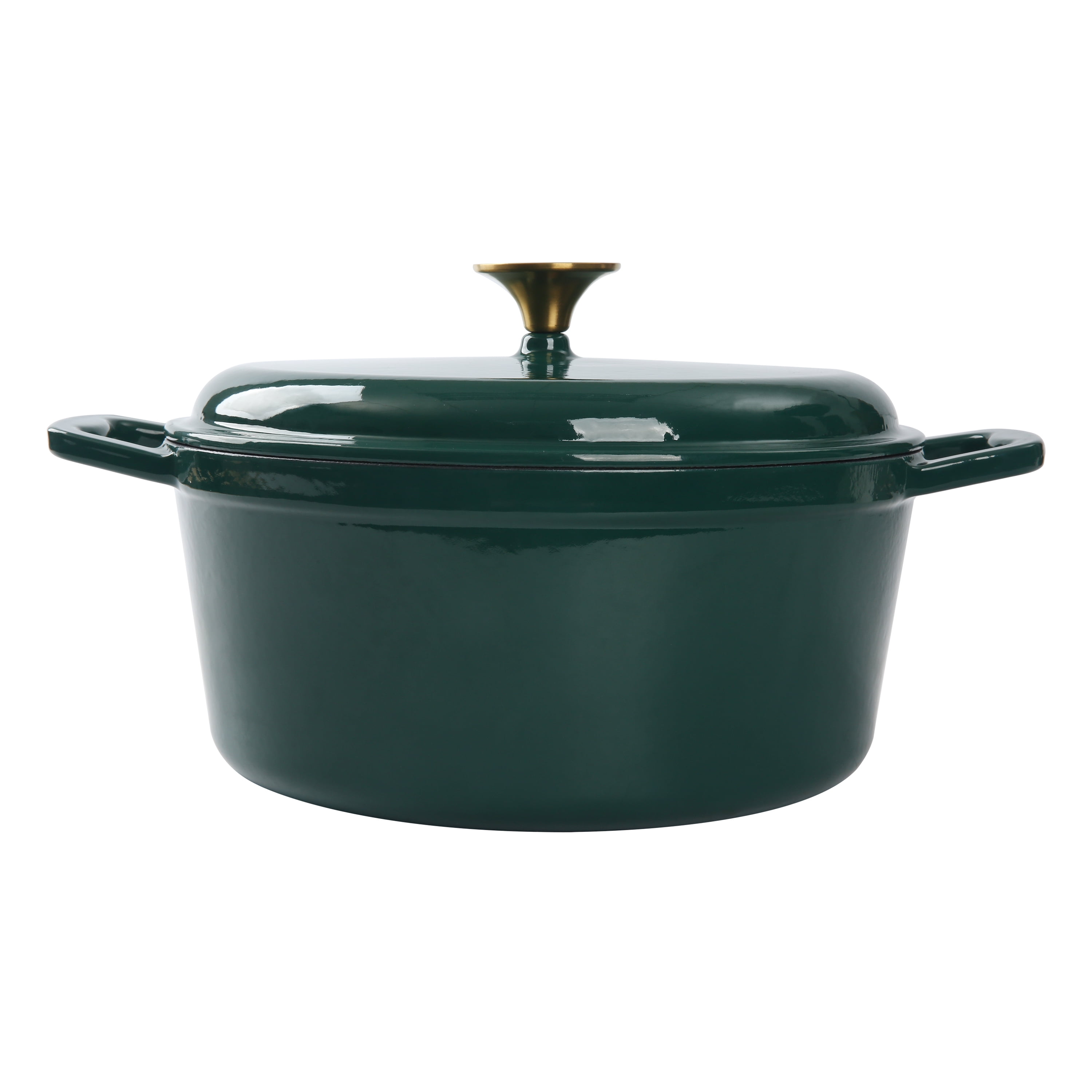 Mainstays 4.75 Quart Round Enameled Cast Iron Dutch Oven Green