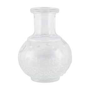 Mainstays 4 in Clear Rounded Embossed Glass Bud Vase, Indoor