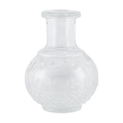 Mainstays Embossed Glass Bud Vase 4 inch Clear Rounded Indoor