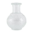 thumbnail interactive-video image 1 of Home Decor Collection Clear Glass Rounded Indoor Embossed Bud Vase, 4", 1 of 6
