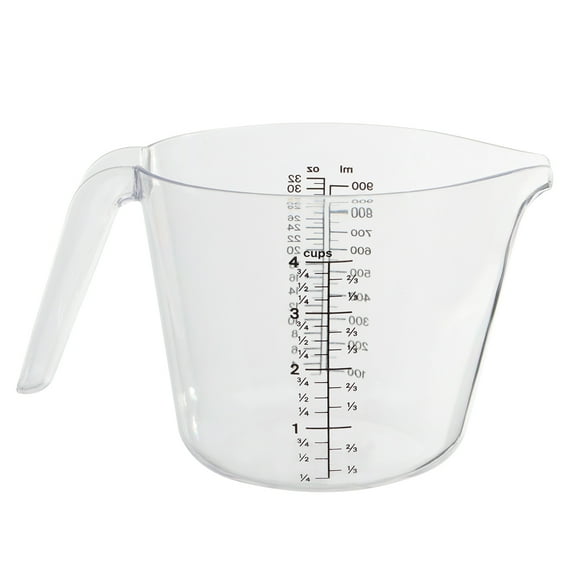 Mainstays 4-Cup Large Spout Plastic Measuring Cup, 32 oz, Clear