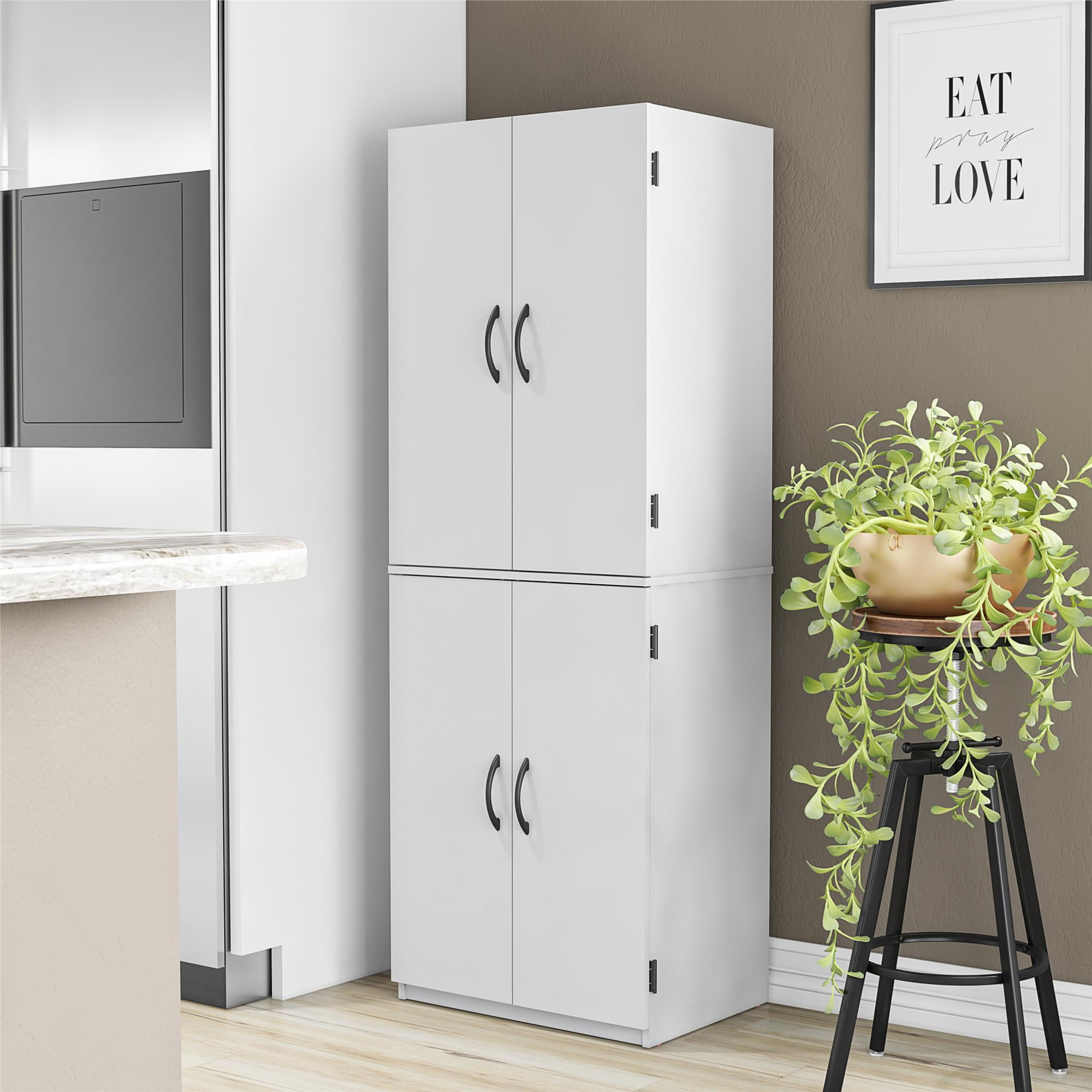 US 4-Door 5ft Storage Cabinet Pantry Adjustable Shelves Cupboard Organizer  Tall