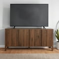thumbnail interactive-video image 1 of Mainstays 4-Door TV Console for TV’s up to 65”, Canyon Walnut Finish, 1 of 15