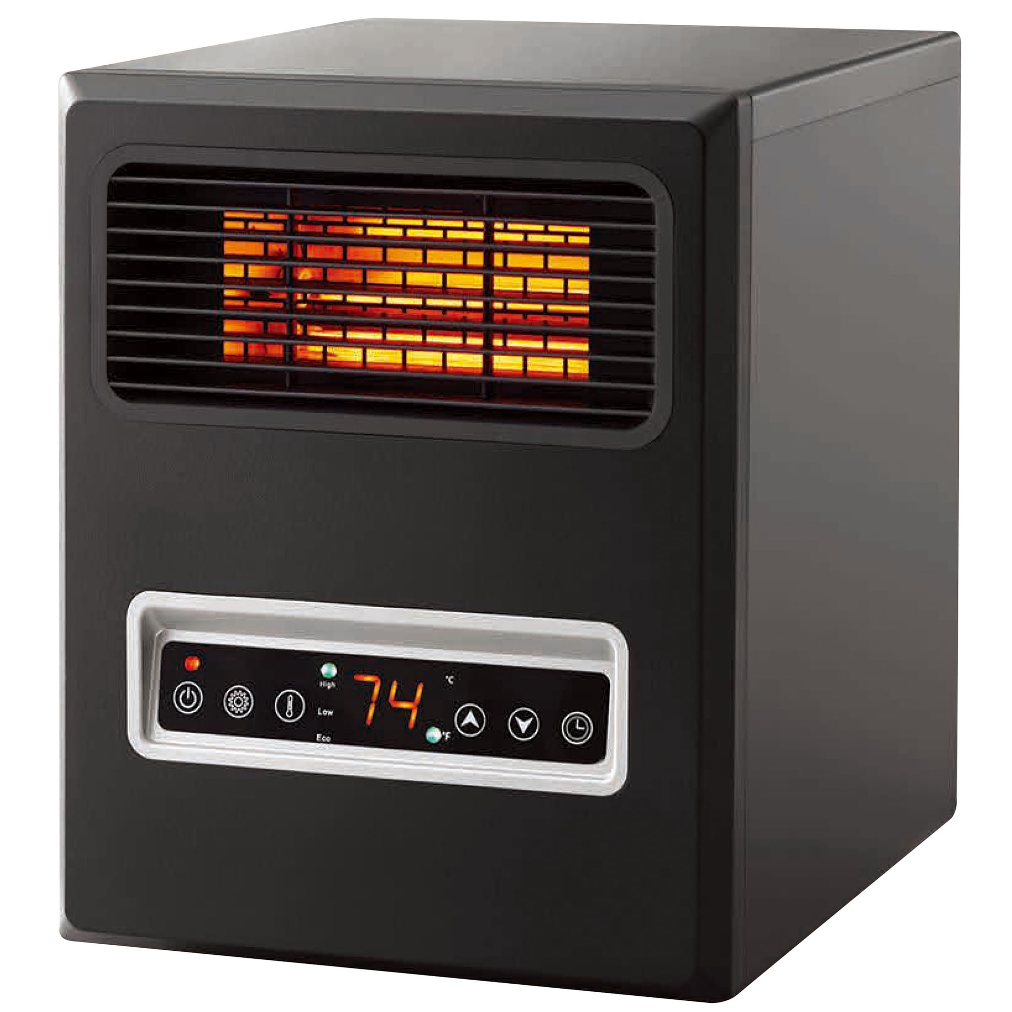 Mainstays, 4 Element, Infrared Electric Cabinet Space Heater, Black -  Walmart.com