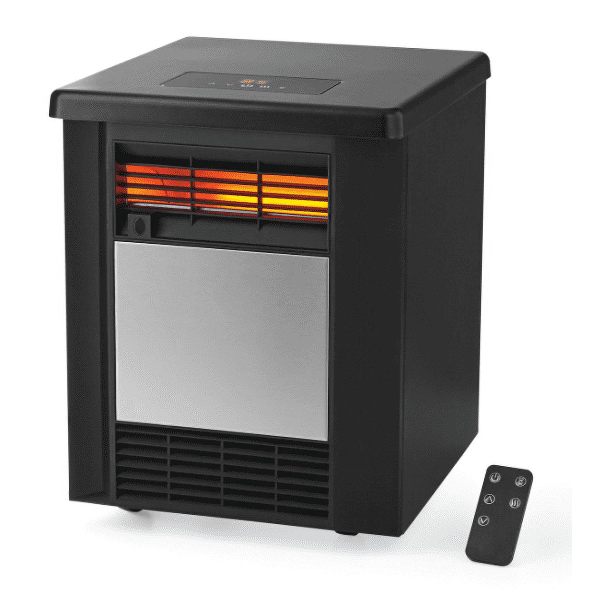 Mainstays 4 Element Infrared Quartz Space 1500W Heater,Indoor,Black,DF1911  - Walmart.com