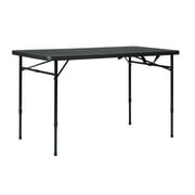 Mainstays 4 ft Adjustable Height Centerfold Folding Table, Black