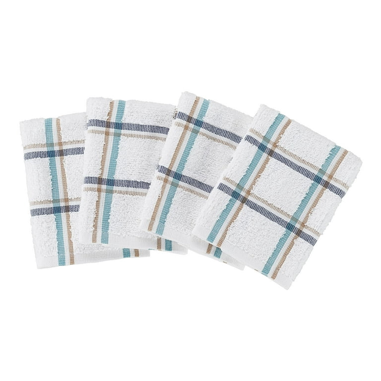  AmbeHome Kitchen Towels and Dishcloths Sets, Pack of 4