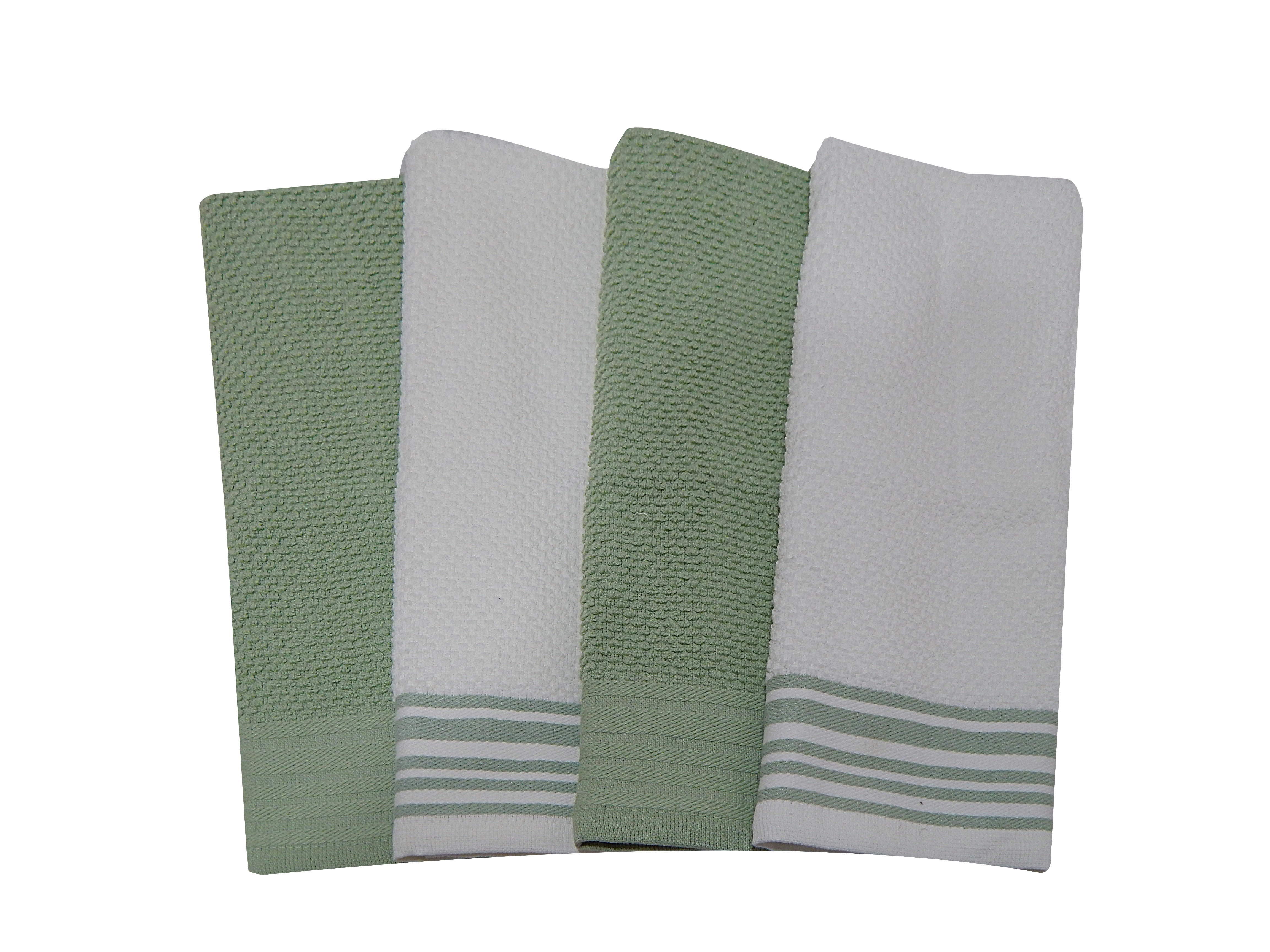 4 Color Striped Cotton Kitchen Towel Set - High Weight Cotton Dish Tow –  The Celtic Farm