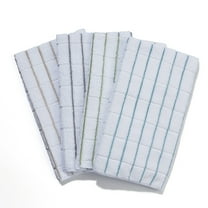 (3 pack) Mainstays, 4 Pack, Microfiber Stripe Kitchen Towels, White
