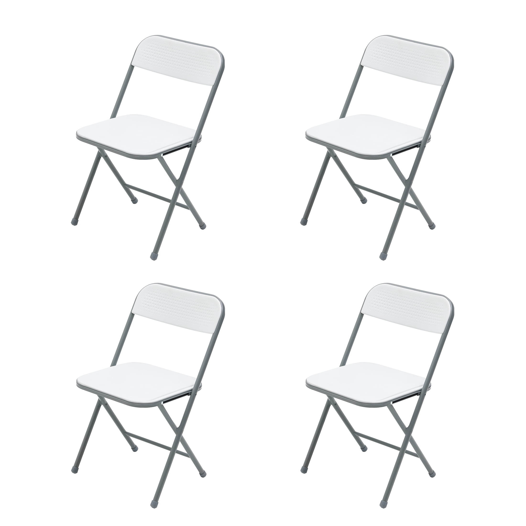Mainstays 4 Pack Resin Folding Chair, White