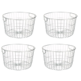 Mainstays 4 Pack Silver Round Wire Baskets