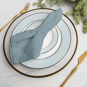 Mainstays 4 Pack Solid Blue Napkins, 18" x 18"