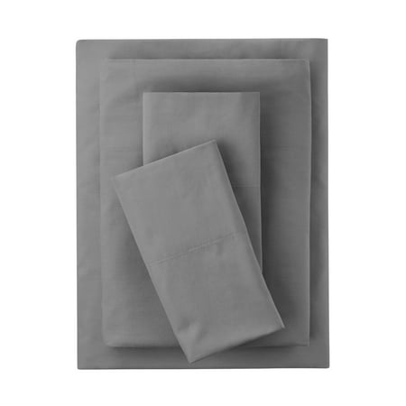 Mainstays 4-Piece Easy Care Grey Sheet Set, King