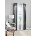 thumbnail image 1 of Mainstays 4 Piece Embroidered Curtain Panel Set, 27.5" x 84", Gray, 1 of 2