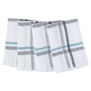 Mainstays 4-Piece Kitchen Scrubber Dishcloth Set, Blue Stripe