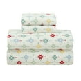thumbnail image 1 of Mainstays 4-Piece Knitted Star Flannel Adult Sheet Set, Queen, 1 of 8