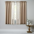 thumbnail image 1 of Mainstays Curtain and Sheers Set, 4 Panels, Tan, 27.5" W x 63” L, 1 of 10