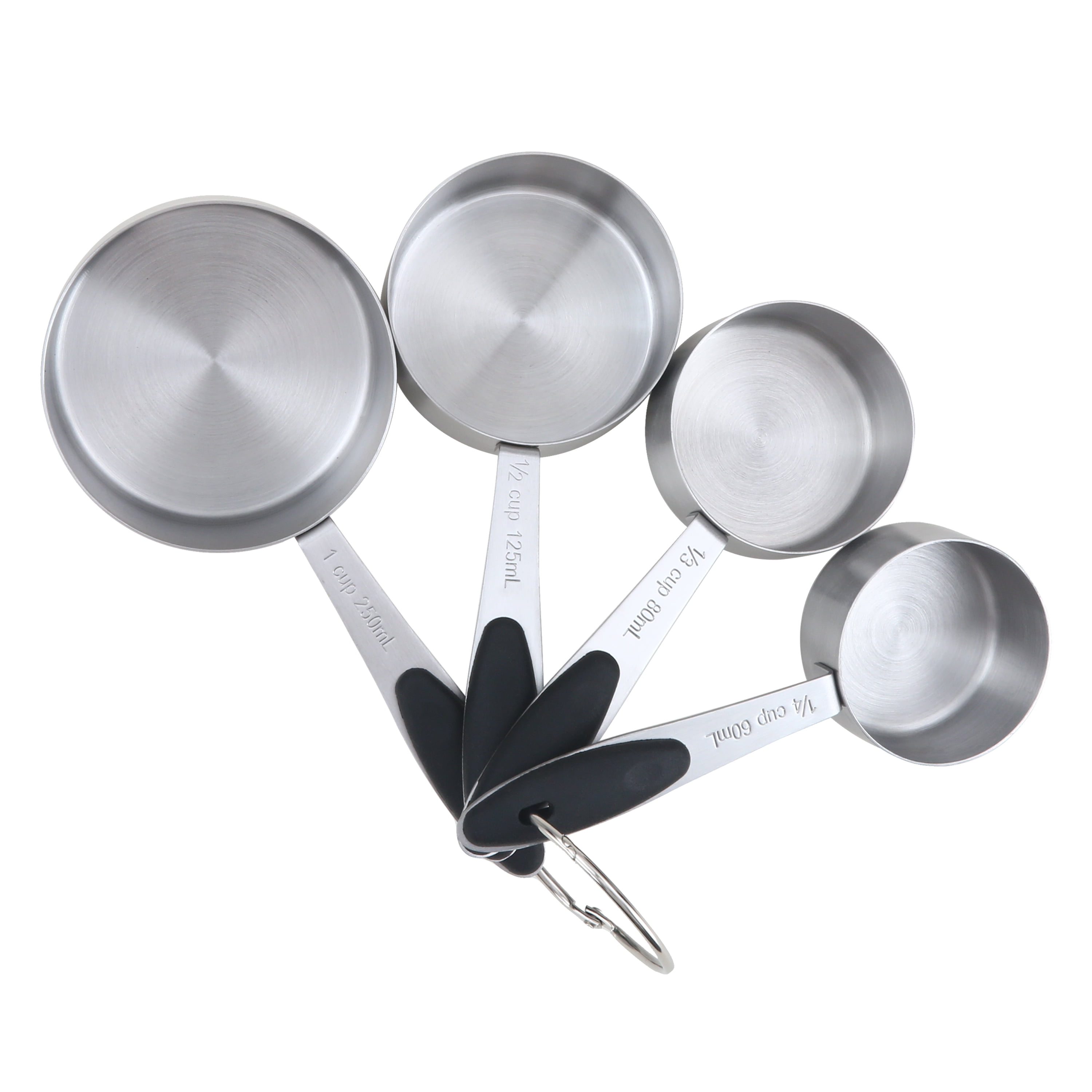4pc Stainless Steel Measuring Cups Silver - Figmint™