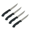 Mainstays 4Piece Steak Knife Set with Soft Grip & Black Handles