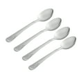 thumbnail image 1 of Mainstays 4-Piece Swirl Stainless Steel Teaspoon Set, Silver Tableware, 1 of 9