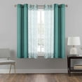 thumbnail image 1 of Mainstays 4-Piece Transitional Printed Grommet Light Filtering Window Curtain Panel Set, Pacifica Aqua, 63" x 110", 1 of 8