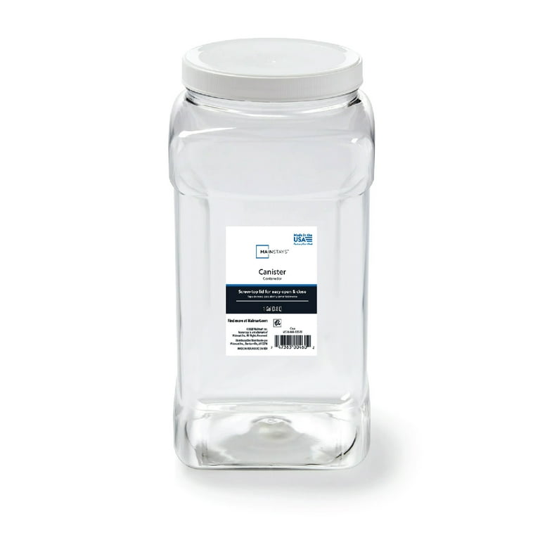 Mainstays 1 Quart Refrigerator Shaker Bottle, Mixer Container, Clear  Plastic, White Lid