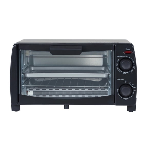 Mainstays 4 Slice Toaster Oven, Black