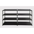 Mainstays 4Tier Shoe Rack Storage Organizer, Rich Black, 24 Pairs