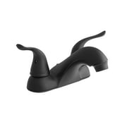 Mainstays 4-inch Centerset Bathroom Faucet with Push Pop-up, Dual Handle, Matte Black