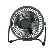 Mainstays 4 inch Metal Mini 360-degree Pivot USB Personal Desktop Fan, Black