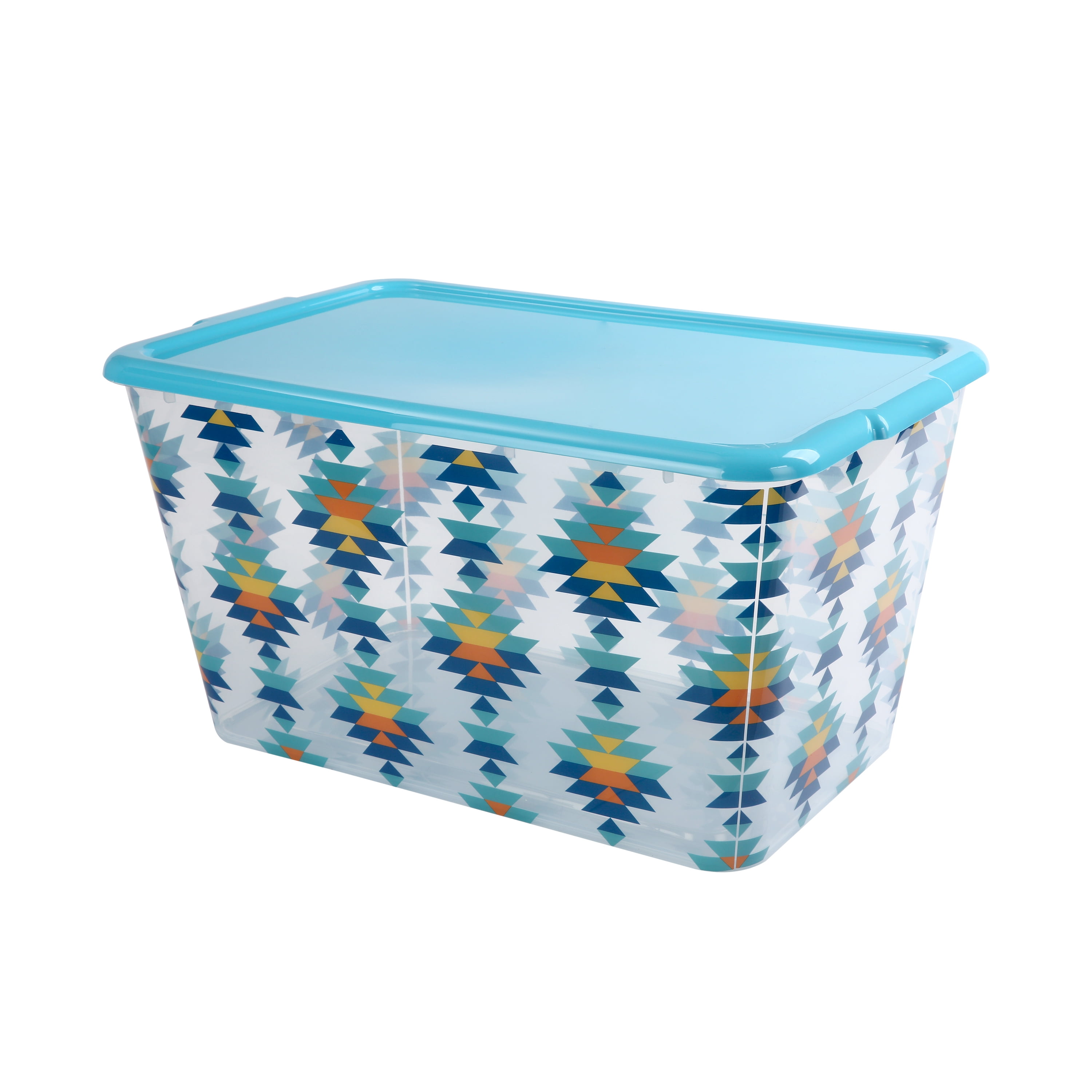 14-Gallon Industrial Plastic Tote with Hinged Lids, Blue - Heavy-Duty Large  22 L x 15 W x 12 H Container buy in stock in U.S. in IDL Packaging