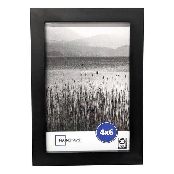 Mainstays 4 x 6 Black Picture Frame, Tabletop or Wall Display