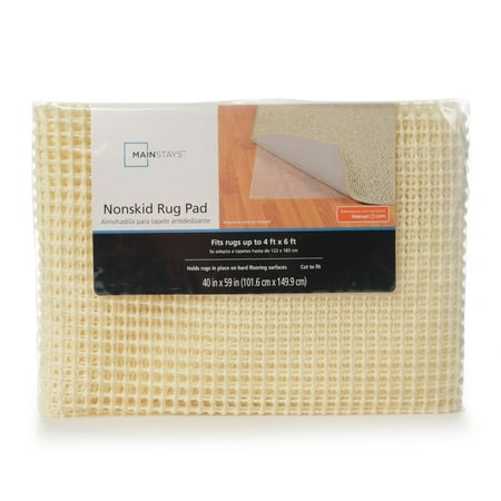 Mainstays 4' x 6' Non-Skid Non-Slip Cream Rug Pad