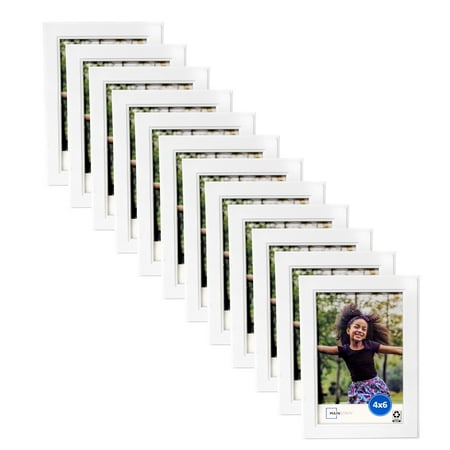 Mainstays 4" x 6" Step White Photo Frame - 12 PC Set