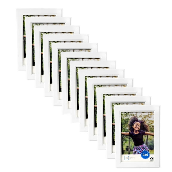 Mainstays 4" x 6" Step White Photo Frame - 12 PC Set