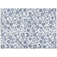 thumbnail image 1 of Mainstays Blue Floral Faux Fur Indoor Accent Rug, 4'x5'6", 1 of 8