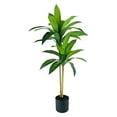 thumbnail interactive-video image 1 of Mainstays Artificial Plant, Dracaena Artificial Plant, 3.3ft, Black Plastic Pot, 1 of 7