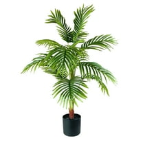 Mainstays 40" Artificial Palm Plant in Black Plastic Pot