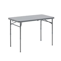 40 x 20 Inch Mainstays Plastic Adjustable Height Fold-in-Half Folding Table (Gray)