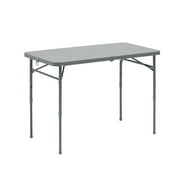 Mainstays 40 Adjustable Height Centerfold Folding Table, Gray