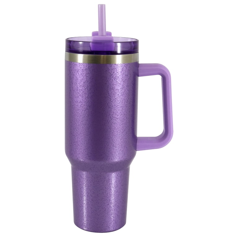 Mainstays 40 oz Stainless Steel Tumbler with Straw and Handle
