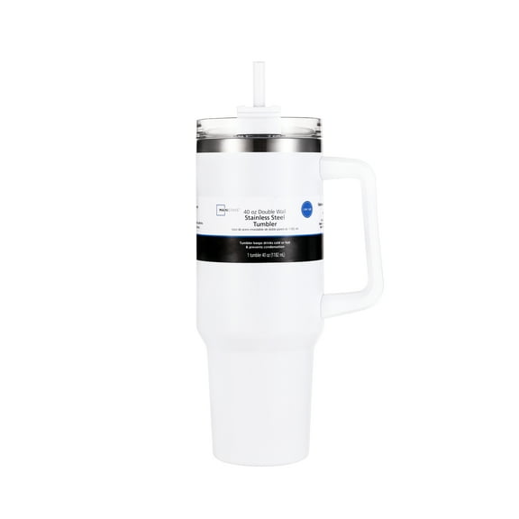 Mainstays 40oz White Stainless Steel Double Wall Tumbler