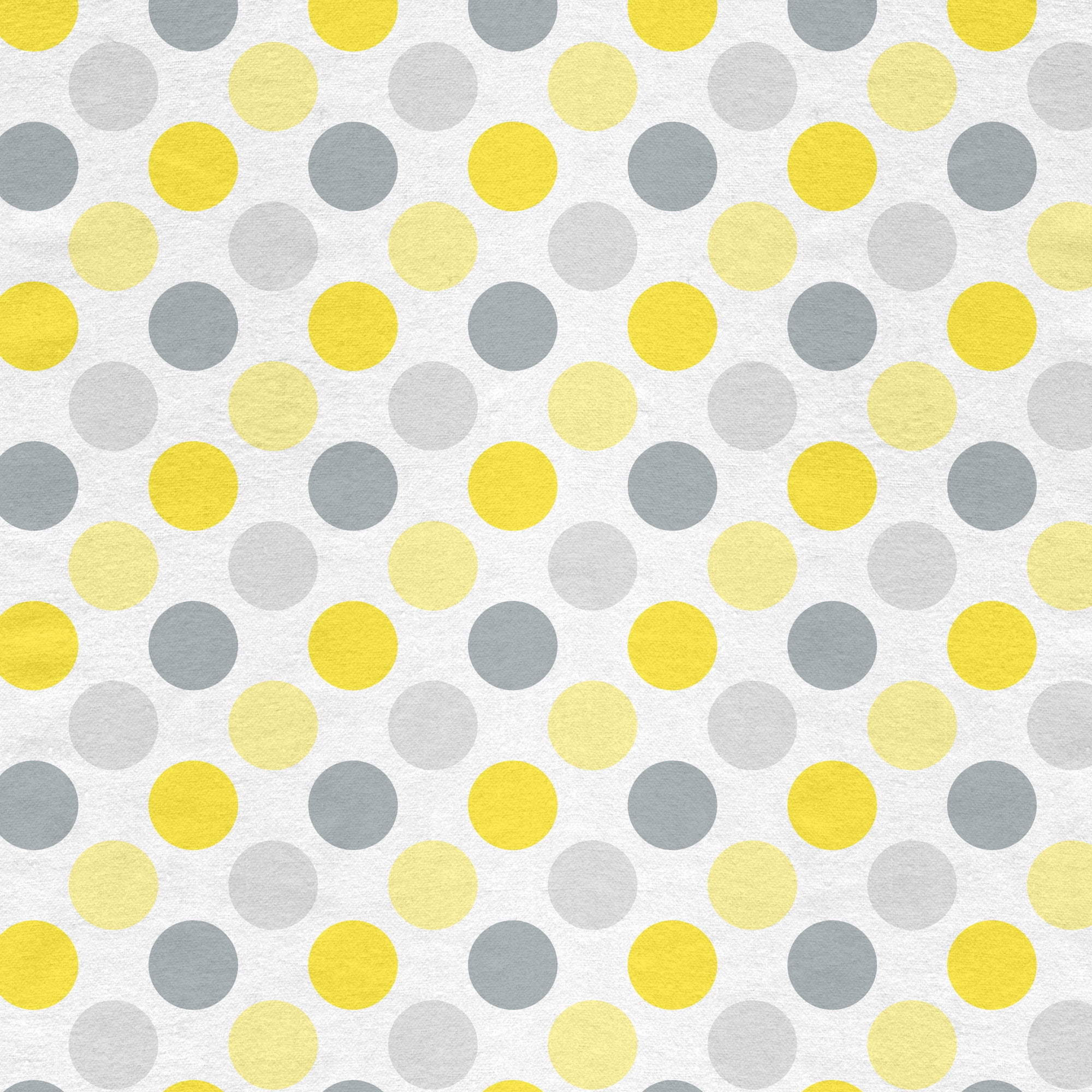 Mainstays 42" Light-weight Flannel Fabric Sweet Dots by the Yard, Gray/Yellow