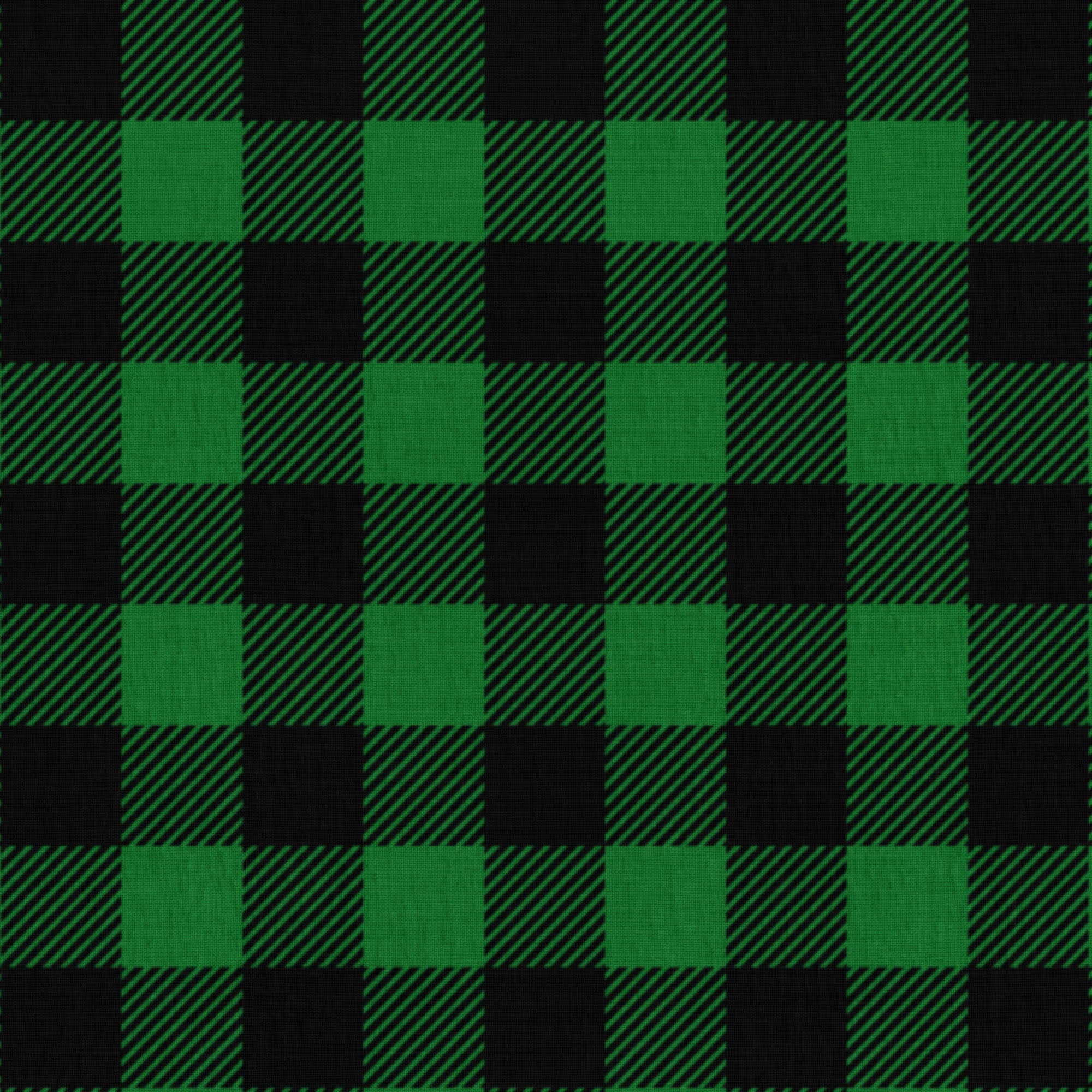 Mainstays 42" x 1.5 yd Cotton Light-Weight Flannel Buffalo Plaid Precut Sewing & Craft Fabric, Hunter/Black