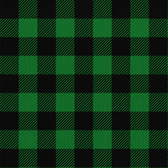 Mainstays 42" x 1.5 yd Cotton Light-Weight Flannel Buffalo Plaid Precut Sewing & Craft Fabric, Hunter/Black