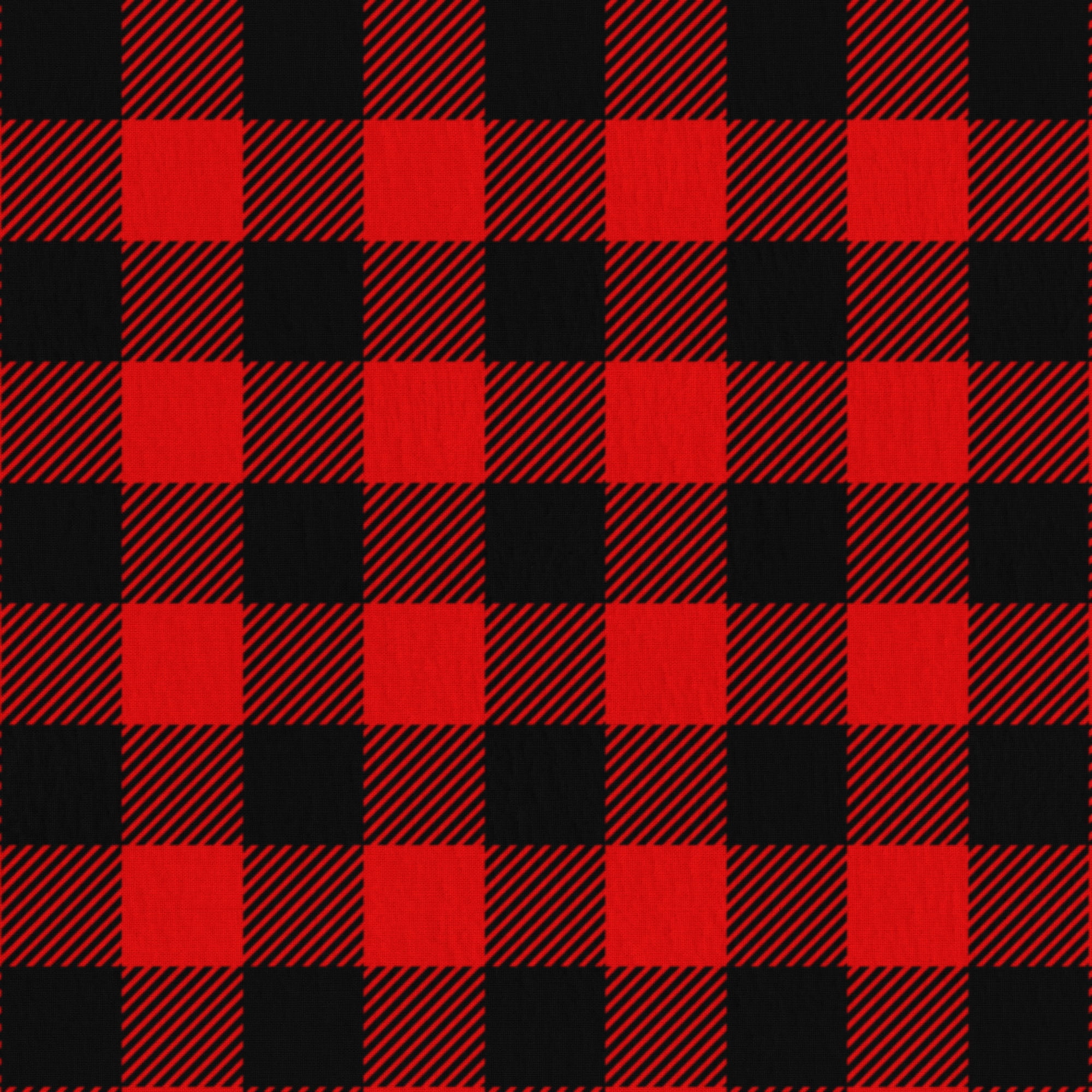 Mainstays 1.5 Yards 100% Cotton Light-weight Flannel Buffalo Plaid, Red, Black, 42" Wide for Crafts
