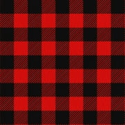 Mainstays 42" x 1.5 yd Cotton Light-weight Flannel Buffalo Plaid Precut Sewing & Craft Fabric, Red/Black